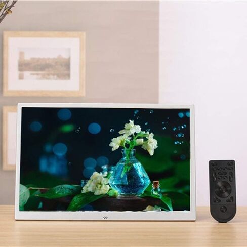 Digital Picture Frames 15 Inch Electronic Digital Photo Frame, 1280x800 Full HD 16:10 IPS Display Ultra-thin Electronic Advertising Player, Pink/Silver photo frame digital (Pink 15") (Silver 15") in Kuwait