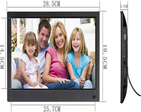 Digital Photo Frame, 15.6 Inch Digital Picture Frame with IPS Display High Resolution USB SD SDHC with Built in Clock and Calendar Gift Present for Family Friends (Black 11.6") (White 13) in Kuwait