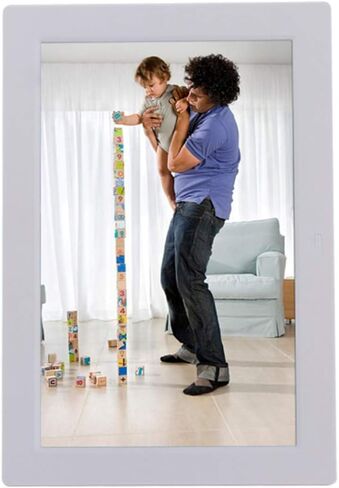 12-inch Digital Photo Frame, 16MB high-Resolution Ultra-Thin Narrow-Side Remote Control Electronic Photo Frame with Speaker Suitable for Picture Music Video,White Gift (White) in Saudi Arabia
