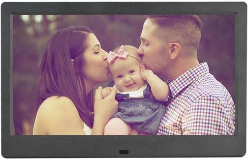 10Inch Digital Photo Frame, 1024 * 600 16:9 Tft Digital Screen, Wireless Remote Control Photo Frame, Support - Memmory Card/U Disk 32Gb, Av/Mp4/Mp3/Jpg/Jpeg, Clock/Calendar, (Black) (Black) in Kuwait
