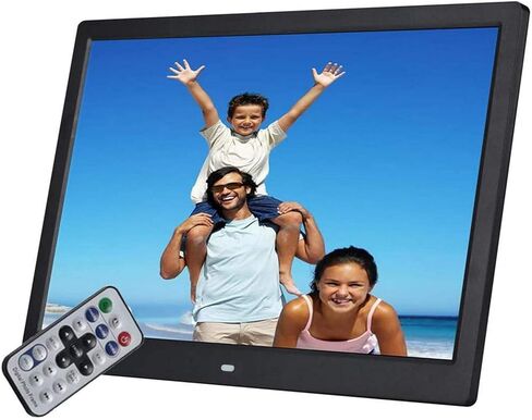 Digital Photo Frame, 17-Inch 1920 * 1080 High Resolution with Hdmi, USB,Sd/Sdhc/Mmc-Card Slot, Mp3 / Mp4 Player Machine Electronic Picture Frame (White) (Black) in Kuwait