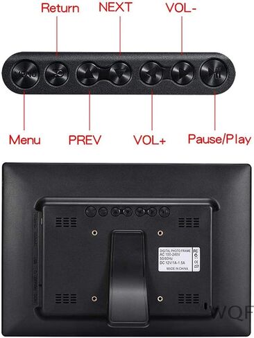 Digital Photo Frame, 17-Inch 1920 * 1080 High Resolution with Hdmi, USB,Sd/Sdhc/Mmc-Card Slot, Mp3 / Mp4 Player Machine Electronic Picture Frame (White) (Black) in Kuwait