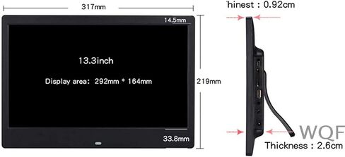 Digital Photo Frame, 17-Inch 1920 * 1080 High Resolution with Hdmi, USB,Sd/Sdhc/Mmc-Card Slot, Mp3 / Mp4 Player Machine Electronic Picture Frame (White) (Black) in Kuwait