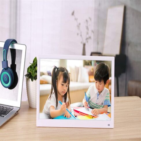 Digital Photo Frame, 15.6 Inch Digital Picture Frame with IPS Display High Resolution USB SD SDHC with Built in Clock and Calendar Gift Present for Family Friends (Black 11.6") (White 15.6) in Kuwait