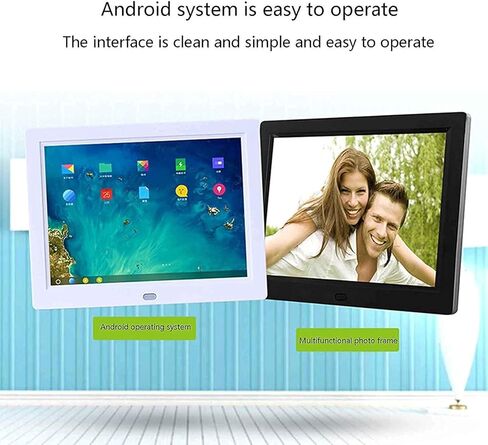 Digital Picture Frames Digital Photo Frame Led Display Photo/music/video Player Calendar, Support Usb Drive And Sd Card Digital Photo Frame photo frame digital (Black 8 inch) (White 8 inch+32G card) in Kuwait