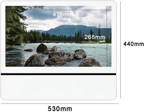 21.5-inch Digital Photo Frame Wall-Mounted Advertising Machine High-Definition LCD Display Electronic Photo Frame, Memory 8G Memory, Resolution 1920×1080, Smart Split Screen, Rolling Subtitles in Kuwait
