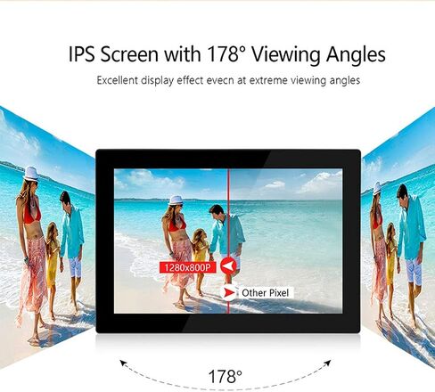 Digital Picture Frame WiFi 10.1 Inch IPS Touch Screen Hd Display, 16Gb Storage, Auto-Rotate, Share Photos Via App, Cloud,with USB Sd Card Slots Calendar/Time/Alarm in Kuwait