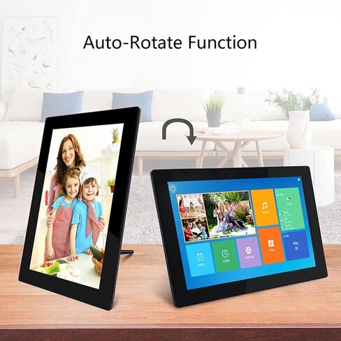 Digital Picture Frame WiFi 10.1 Inch IPS Touch Screen Hd Display, 16Gb Storage, Auto-Rotate, Share Photos Via App, Cloud,with USB Sd Card Slots Calendar/Time/Alarm in Kuwait