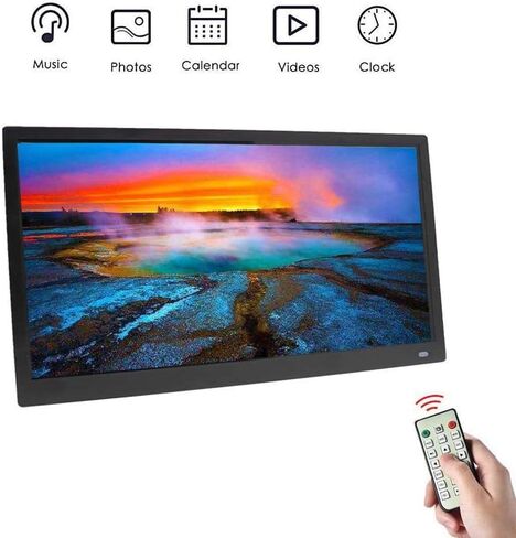 Photo Frame 12.5-inch LED high-Definition Screen IPS Full-View Digital Electronic HD Commercial Advertising Machine Supports Loop Playback, time Switch, Split Screen Playback Gift (White) in Kuwait