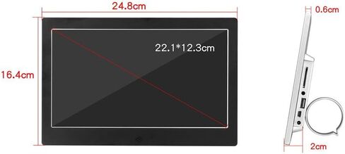 Digital Photo Frames 10 inch Video Advertising Player HDMI high Definition Multi Function Digital Picture Frame Intelligent Identification of Horizontal and Vertical Photos (Gold) (Silver) in Kuwait