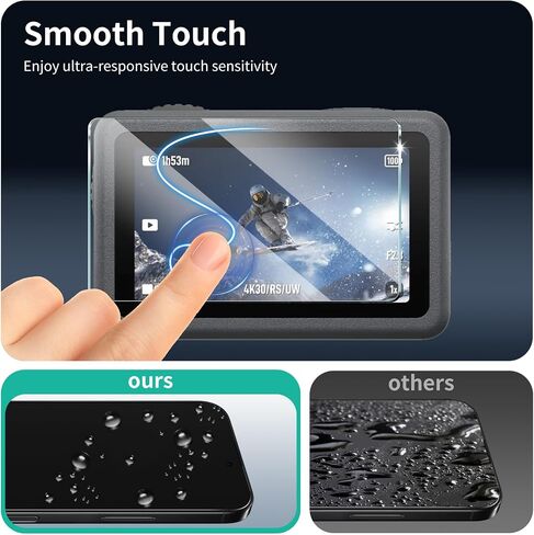 3+3+3-Pack Screen Protector & Lens Protector for DJI osmo Action 6 Camera[Back+Lens+Front], Tempered Glass Film, Impact-Protection, HD, Anti-Shatter, Anti-Scratch, 9H Hardness, Case Friendly, Bubble Free in Kuwait