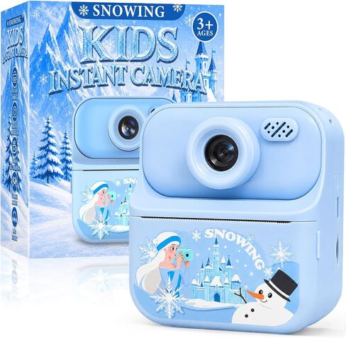 Frozen Kids Camera Instant Print Frozen Toys for Girls,1080P HD Dual-Lens Selfie Digital Camera with Print Paper & 32GB SD Card Christmas Birthday Gifts Toys for Girls Age 5-16 Years Old in Kuwait