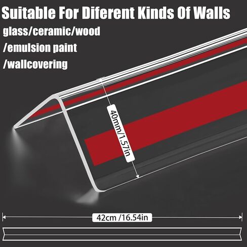 4 PCS Self-Adhesive Plastic Wall Corner Protectors for Wall,Door,Tables | 2mm thick PC material, impact-resistant. 89° tight fit, For walls, furniture, tables, windows. Peel & stick, no residue in Kuwait