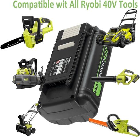 40Volt 4Ah Replacement Ryobi 40V Battery + Charger Kit for Ryobi 40V Lithium Battery OP4026 OP40601 OP4050A OP4040 OP4030 OP4050 with OP401 40V Charger in Saudi Arabia