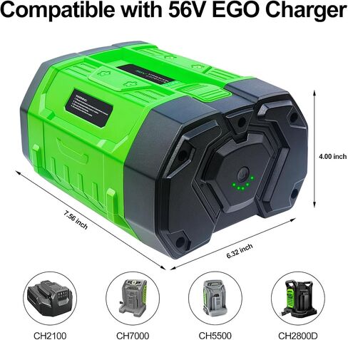 DTK 9.0Ah Replacement for EGO 56V Battery BA2800T BA1400T BA4200T BA5600T Compatible with Cordless Power Tools 2 Packs in Kuwait