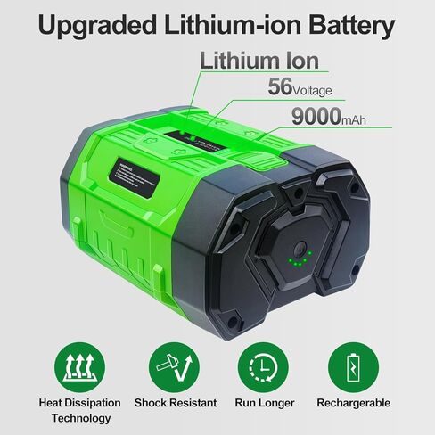 DTK 9.0Ah Replacement for EGO 56V Battery BA2800T BA1400T BA4200T BA5600T Compatible with Cordless Power Tools 2 Packs in Saudi Arabia