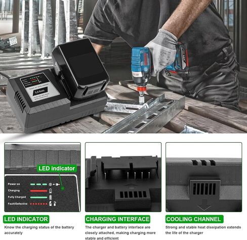 UC18YFSL Lithium Battery Charger for Hitachi 14.4V- 18V Li-ion Battery BSL1815 BSL1820 BSL1825 BSL1840 BSL1850 BSL1860 BSL1415 BSL1420 BSL1430 BSL1440 BSL1450 UC18YSL3 UC18YKSL UC18YRL UC18YRSL in Kuwait