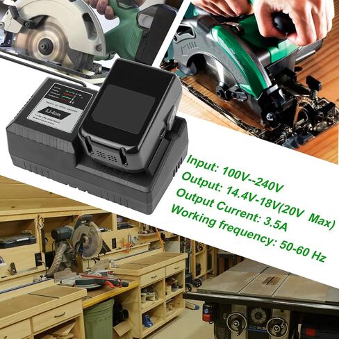 UC18YFSL Lithium Battery Charger for Hitachi 14.4V- 18V Li-ion Battery BSL1815 BSL1820 BSL1825 BSL1840 BSL1850 BSL1860 BSL1415 BSL1420 BSL1430 BSL1440 BSL1450 UC18YSL3 UC18YKSL UC18YRL UC18YRSL in Kuwait