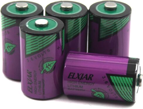 (5-Pack) 3.6V 1200mAh 1/2AA Battery for TL-5902/S TL-2150/S ER14250 | Li-SOCl2 button top batteries for SL-350 Xtra Series, meters, memory backup, security systems and industrial electronics. in Kuwait