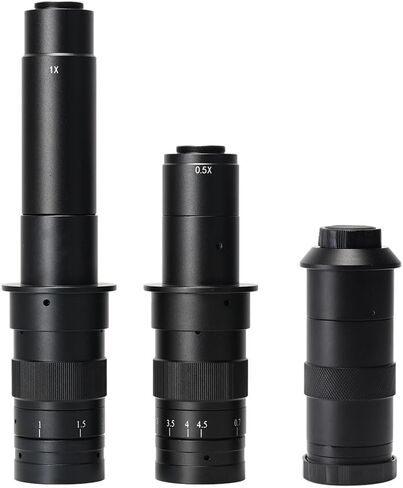 C-Mount Microscope Camera Zoom Lens 8X-130X Adjustable Monocular Lens for Industrial Inspection(8X-130X) in Kuwait