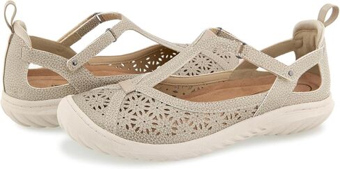 JBU Women's Daffodil Comfort Casual Mary Jane T-Strap Flats, 9.5 US in Kuwait