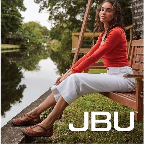 JBU Women's Daffodil Comfort Casual Mary Jane T-Strap Flats, 9.5 US in Kuwait