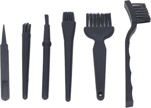 Aramox Anti Static Brush Set 6 Pieces Nylon Cleaning Brushes with Tweezer for Keyboard Electronics PC Laptop Camera Car Interior in Kuwait