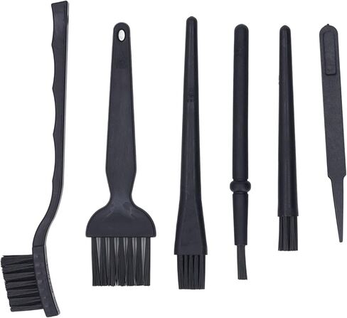 Aramox Anti Static Brush Set 6 Pieces Nylon Cleaning Brushes with Tweezer for Keyboard Electronics PC Laptop Camera Car Interior in Kuwait