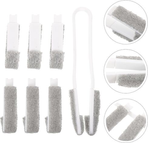 Baluue Portable Blinds Cleaner Brush with Replaceable Brush Head for Blinds and Showers, Space-Saving Design, Easy to Store, for Offices and New Year Sweep in Kuwait