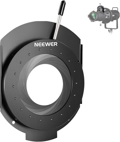 NEEWER Iris Shutter for LS-300 Spotlight Snoot Only, Heat Resistant 5-60mm Adjustable Aperture Leaf Blade Shutter Diaphragm for Studio Continuous Output Lighting LED Video Light Spot Control, CSS3 in Kuwait