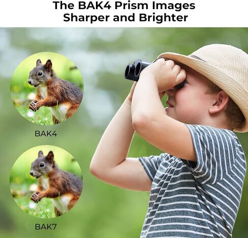K&F Concept 8x21 Compact Binoculars for Kids and Adults, with BAK4 Prism, FMC Lens, IP65 Waterproof & Neck Strap for Bird Watching Hunting Travel Camping Stargazing in Kuwait