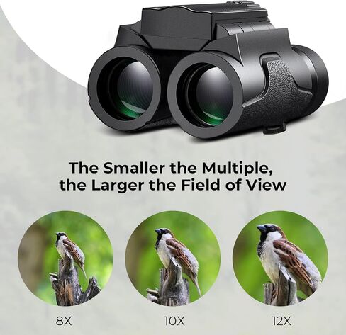 K&F Concept 8x21 Compact Binoculars for Kids and Adults, with BAK4 Prism, FMC Lens, IP65 Waterproof & Neck Strap for Bird Watching Hunting Travel Camping Stargazing in Kuwait