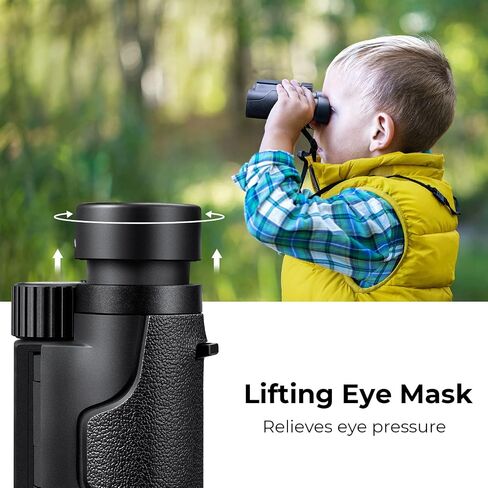K&F Concept 8x21 Compact Binoculars for Kids and Adults, with BAK4 Prism, FMC Lens, IP65 Waterproof & Neck Strap for Bird Watching Hunting Travel Camping Stargazing in Kuwait