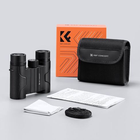 K&F Concept 8x21 Compact Binoculars for Kids and Adults, with BAK4 Prism, FMC Lens, IP65 Waterproof & Neck Strap for Bird Watching Hunting Travel Camping Stargazing in Kuwait
