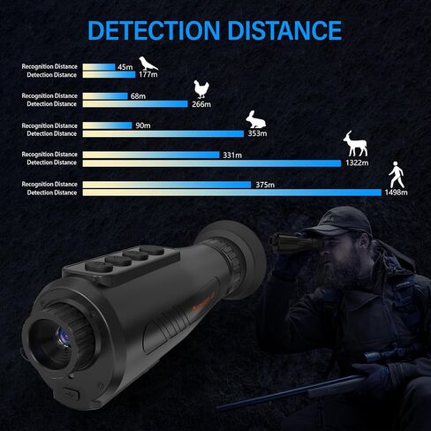 Thermal Monoculars, 384x288 Ai15 Thermal Imaging Monoculars 1.43" Large AMOLED Display Night Vision Monocular for Hunting in Kuwait