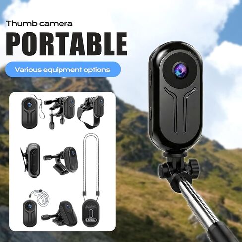 Mini Body Camera 1080P, Thumb Size Wearable Action Body Cam with Magnetic Clip - Portable POV Body Worn Camera for Outdoor Security, Travel, Sports in Kuwait