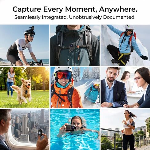 Mini Body Camera 1080P, Thumb Size Wearable Action Body Cam with Magnetic Clip - Portable POV Body Worn Camera for Outdoor Security, Travel, Sports in Kuwait