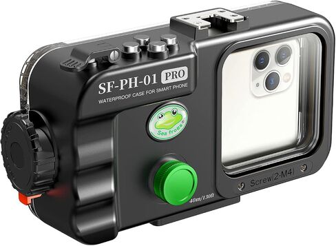 SF-PH-01 PRO Professional Underwater Smartphone Housing Case, 40M/130ft Waterproof,Universal Type Compatible with iPhone and Android (SF-PH-01 PRO-40m) in Kuwait