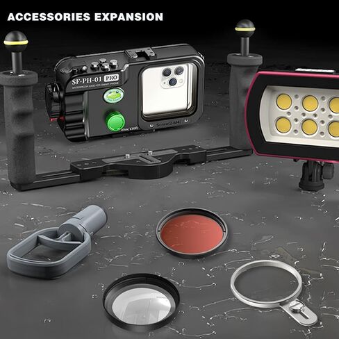 SF-PH-01 PRO Professional Underwater Smartphone Housing Case, 40M/130ft Waterproof,Universal Type Compatible with iPhone and Android (SF-PH-01 PRO-40m) in Kuwait