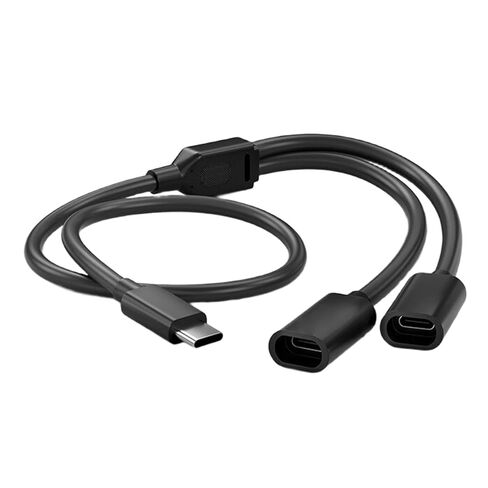 Weather Resistant Type C Splitter Cord for Solar Camera Double Panel Secure Power Transfer 480Mbps Data Transmission Type C Splitter Cable for Solar Cameras in Kuwait