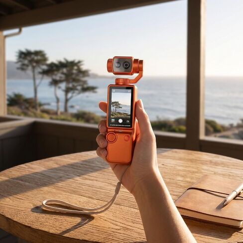 4K Handheld Action Camera, 2 Inch Screen 16x Zoom Auto Portable Vlog Camera with 180 Degree Rotating Lens and Tripod for Sports Life Record in Kuwait