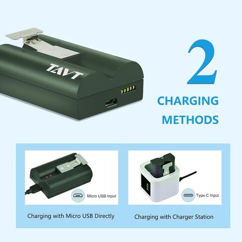 2 Pcs Replacement Battery for Ring, 6040mAh with Dual Charging Station, Compatible with Video Doorbell 2/3/4/3 Plus, Spotlight Cam, Stick Up Cam, Indoor/Outdoor Use in Kuwait