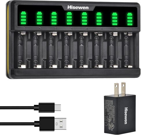 Arlo Battery Charger for Arlo Wireless Cameras VMC3030 VMK3200 VMS3330 3430 3530 and Flashlight (Not Included Batteries) (8 Bays Charger with Wall Charger) in Kuwait