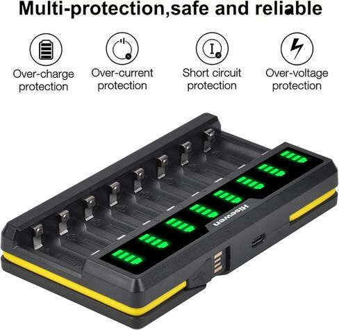 Arlo Battery Charger for Arlo Wireless Cameras VMC3030 VMK3200 VMS3330 3430 3530 and Flashlight (Not Included Batteries) (8 Bays Charger with Wall Charger) in Kuwait