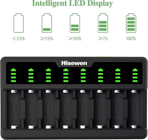 Arlo Battery Charger for Arlo Wireless Cameras VMC3030 VMK3200 VMS3330 3430 3530 and Flashlight (Not Included Batteries) (8 Bays Charger with Wall Charger) in Kuwait