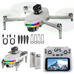 4K Drone with Camera for Adults & Beginners, 5.5" HD Touchscreen Remote, 30-Min Flight, Brushless Motor, Smart Obstacle Avoidance, One-Key Return, Foldable RC Drone Under 260g in Saudi Arabia