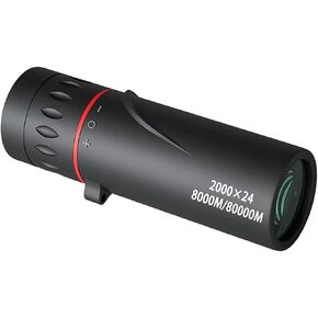 Mini Telescope for Adults,with Clips 2000X24 Monocular Focus Optics Telescopes onocular Power Monocula Waterproof8000M/80000M for Sporting Events,Concerts,Camping,Scope,Travelling,Black in Kuwait