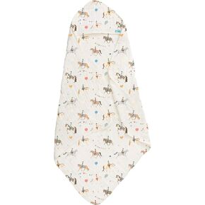 Love to Dream Muslin Hooded Baby Towel, Soft & Absorbent Multi-Layer Organic Cotton Fabric, Eco-Friendly, Essential Bath Gear for Newborns to 6 Months, Year of the Horse, 31.5" x 31.5" in Kuwait