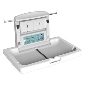 Commercial Baby Changing Station Wall Mounted, Horizontal Fold-Down Baby Changing Table, Heavy Duty 200lb Capacity, Space Saving Diaper Changing Station for Restroom & Public Facilities in Saudi Arabia