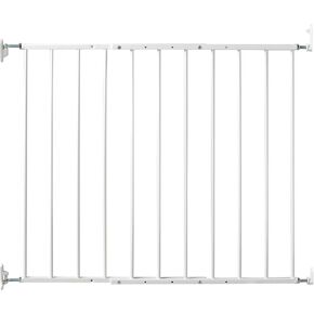 KidCo 24.75-42.5" Safeway Walk Through Baby Gate for Stairs and Doorways | No-Trip Top of Stairs Baby Gate No Bottom Bar | Quick-Release Mounted Hardware for Security and Easy Removal (White) in Saudi Arabia